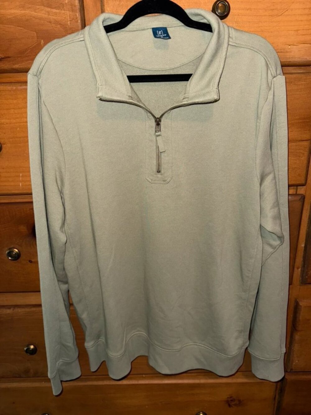 Men’s Mint Green Quarter-Zip Sweatshirt